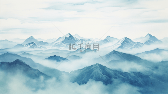 中国风传统古典水墨山河背景