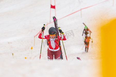 SCHMID Alessandra SUI 在 ISMF WC Championships Comapedrosa Andorra 2021- Sprint Senior Woman 比赛中。