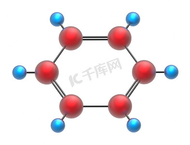 分子摄影照片_苯分子