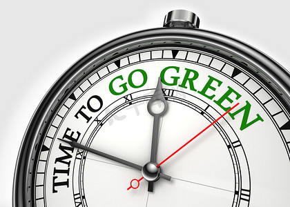 时间去绿色概念时钟
