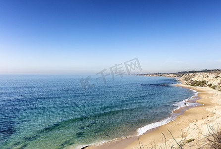 淡季期间南加州干净的海滩