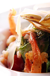 海鲜美食虾沙拉