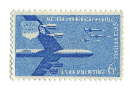 美国 6 美分的旧邮票
