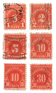 邮戳美国摄影照片_来自美国的旧邮票