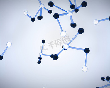 黑色、白色和蓝色分子细胞