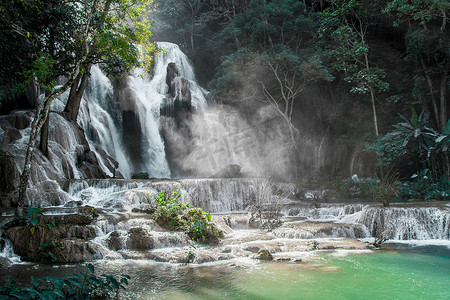 Kuang Si waterfalls, Luang Prabang, Laos.