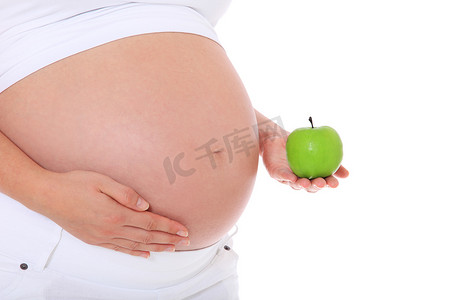 孕妇饮食摄影照片_怀孕的女人