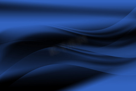 蓝色抽象曲线背景摄影照片_蓝色抽象曲线和线条背景