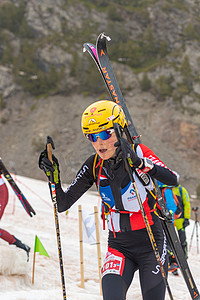 SCHMID Alessandra SUI 在 ISMF WC Championships Comapedrosa Andorra 2021- Sprint Senior Woman 比赛中。