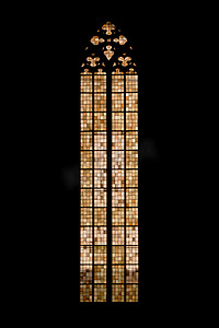 哥特式教堂摄影照片_哥特式教堂的窗户
