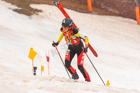 SCHMID Alessandra SUI 在 ISMF WC Championships Comapedrosa Andorra 2021- Sprint Senior Woman 比赛中。