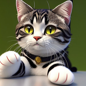 可爱元素摄影照片_带有猫图像的日历的 3D 可爱猫咪。