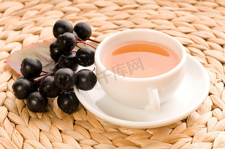 莓茶摄影照片_黑苦莓茶