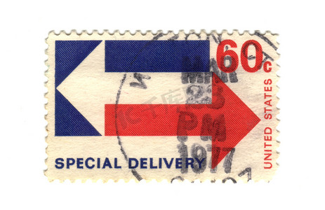 美国特快专递的旧邮票