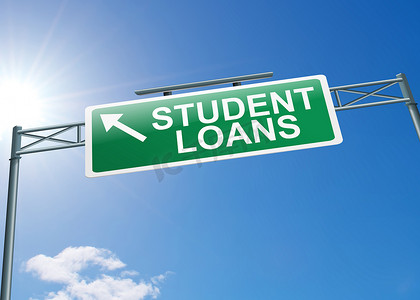 学生贷款概念。