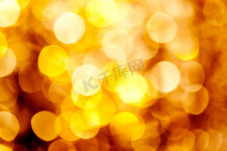 抽象的金色模糊灯光背景