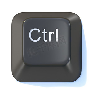 黑色电脑键盘 CTRL 键 3D