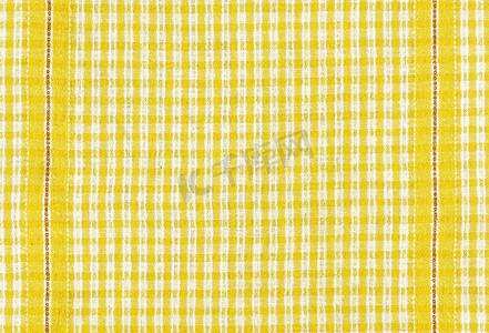 黄色盒子中带有图案的棉织物的质地