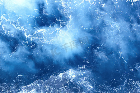 蓝色大海摄影照片_蓝色大海纹理背景