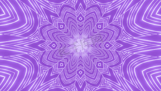 紫色万花筒花卉装饰 3d 插图
