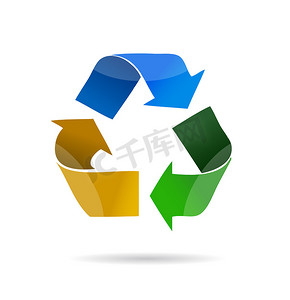 具有环保概念的回收符号说明