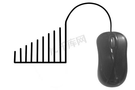 电脑鼠标线描绘的音频波形