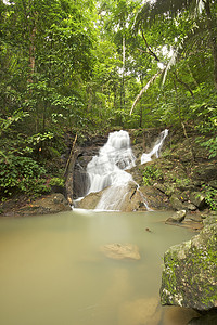泰国深林瀑布