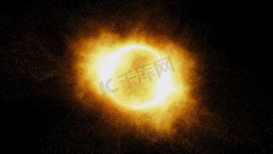 抽象粒子摄影照片_抽象粒子太阳太阳耀斑粒子