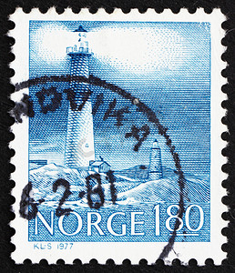 通信施工摄影照片_邮票挪威 1977 Torungen 灯塔，阿伦达尔
