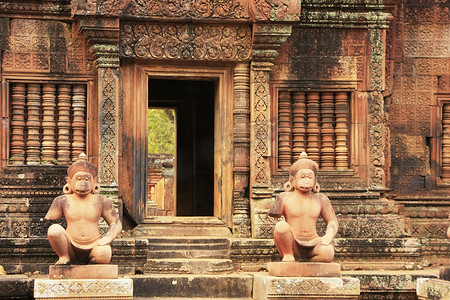 Banteay Srey 寺庙，吴哥地区，暹粒，柬埔寨