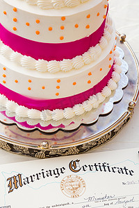 蛋糕结婚证