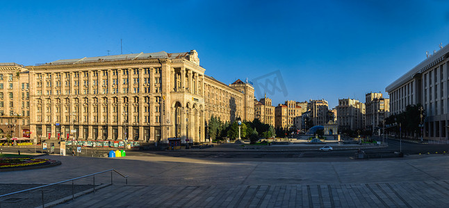 Maidan Nazalezhnosti 在基辅，乌克兰