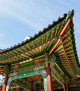 妙笔丹青摄影照片_韩国传统建筑