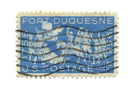 美国 4 美分的旧邮票