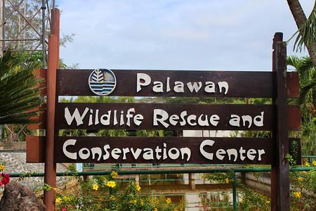 年会签到处易拉宝摄影照片_巴拉望野生动物救助和保护中心在 Puerto P 签到