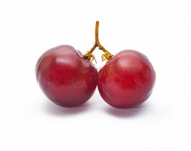 小道消息摄影照片_孤立在白色的红葡萄