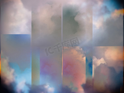 五颜六色的抽象云彩