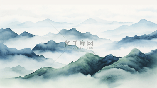 传统古典水墨背景图片_中国风传统古典水墨山河背景