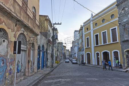 累西腓，旧城街景，巴西，南美
