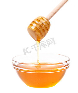 蜂蜜弓和木勺。