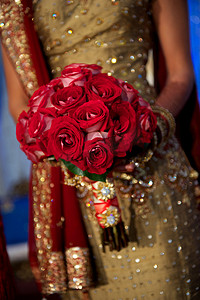 美丽的印度新娘花束的形象