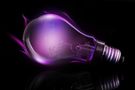 紫色灯泡