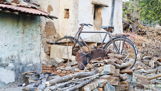 自行车和印度乡村生活