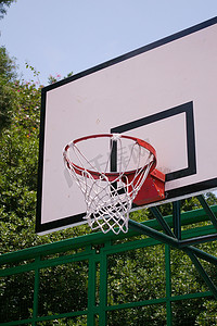异形kt板框摄影照片_篮球框