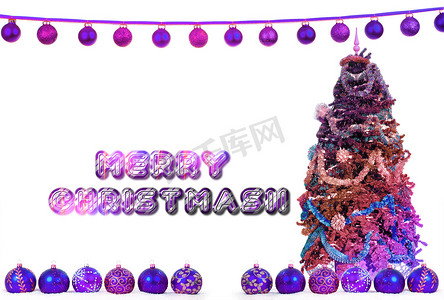药材全拼海报摄影照片_与树和装饰品的圣诞节背景。