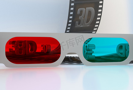 透过 3D 眼镜看 - 抽象电影