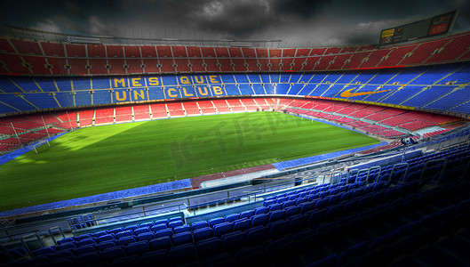 诺坎普体育场摄影照片_“西班牙巴塞罗那的诺坎普球场”