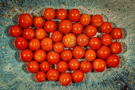 纯红摄影照片_红樱桃番茄