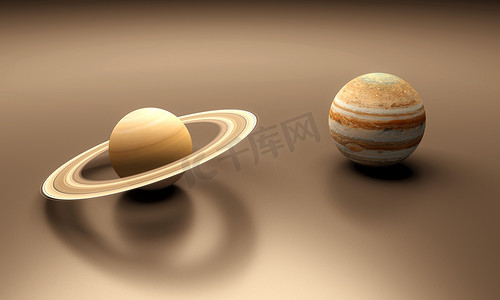 行星土星和木星空白