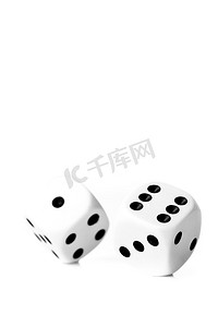 黑白骰子摄影照片_运动中的两个黑白骰子